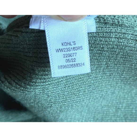 Nine West Sleeveless Moch Turtleneck Lightweight Sweater Large Sage Green - Picture 6 of 6